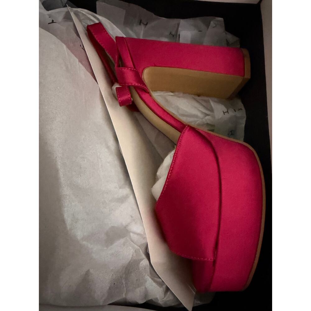 New Halston harbour pink platform heels size 6.5 - Picture 4 of 5